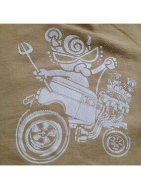 Vintage Hysteric Glamour Zip Up Hoodie Graphic Retro Womens XS Tan Japan Fashion